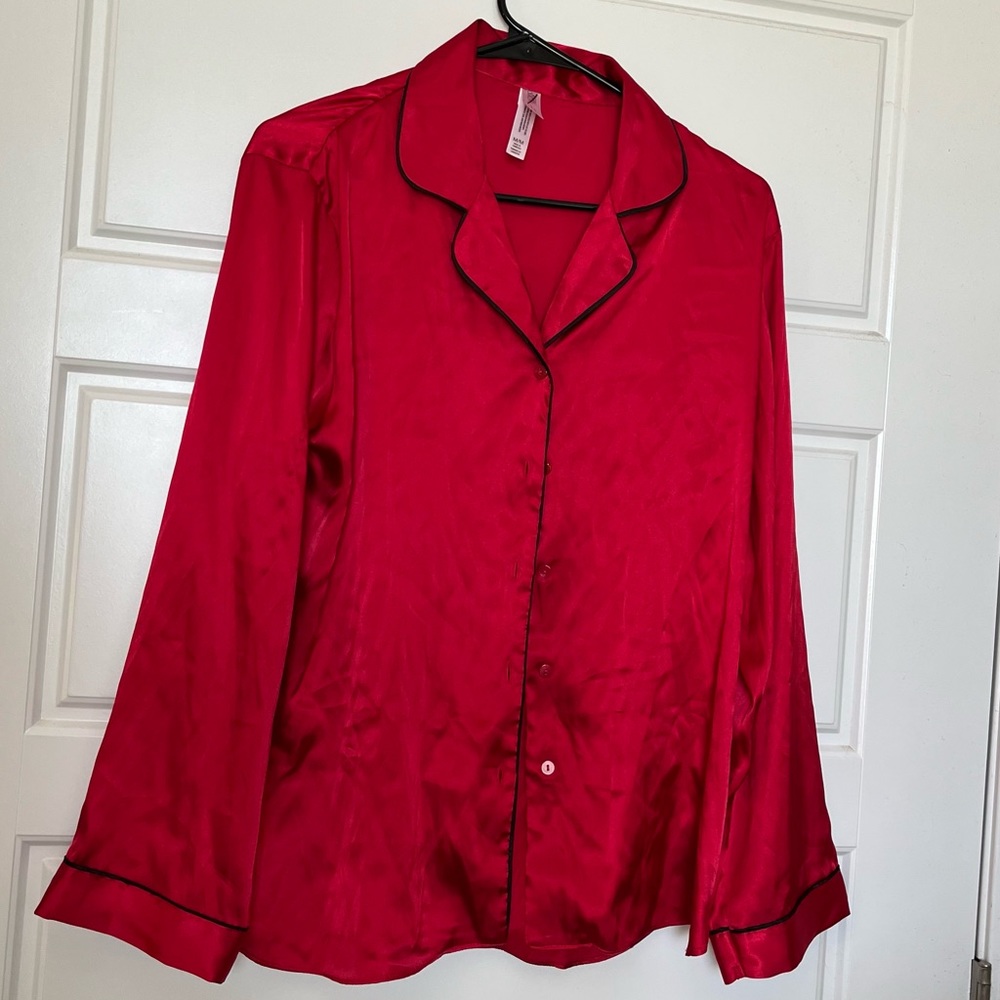 Satin button up
